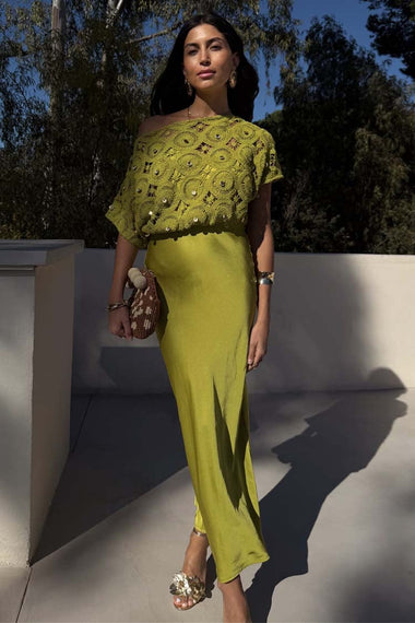 Green Shell Crochet Tilly Dress