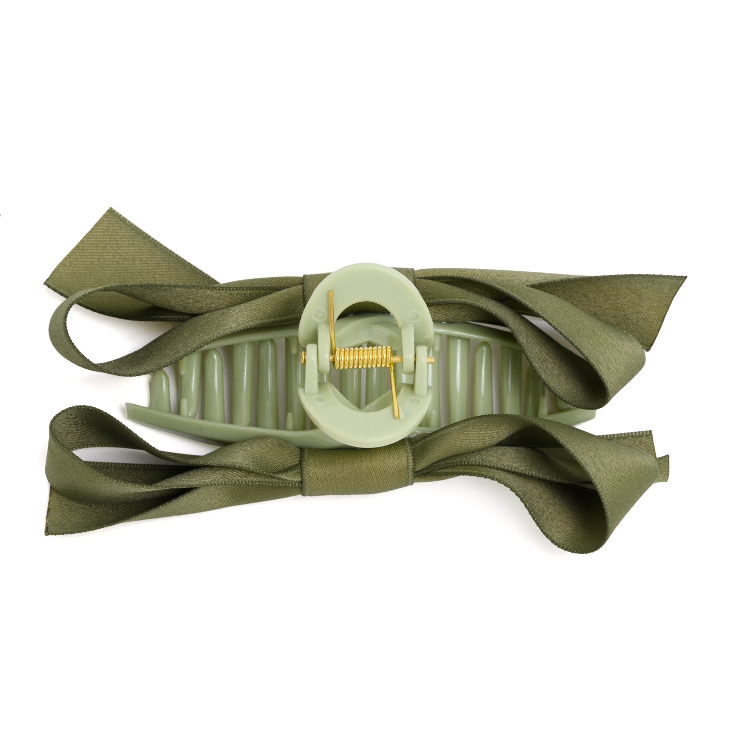 Load image into Gallery viewer, Large Claw Clip With Bow Green - Hair Accesories
