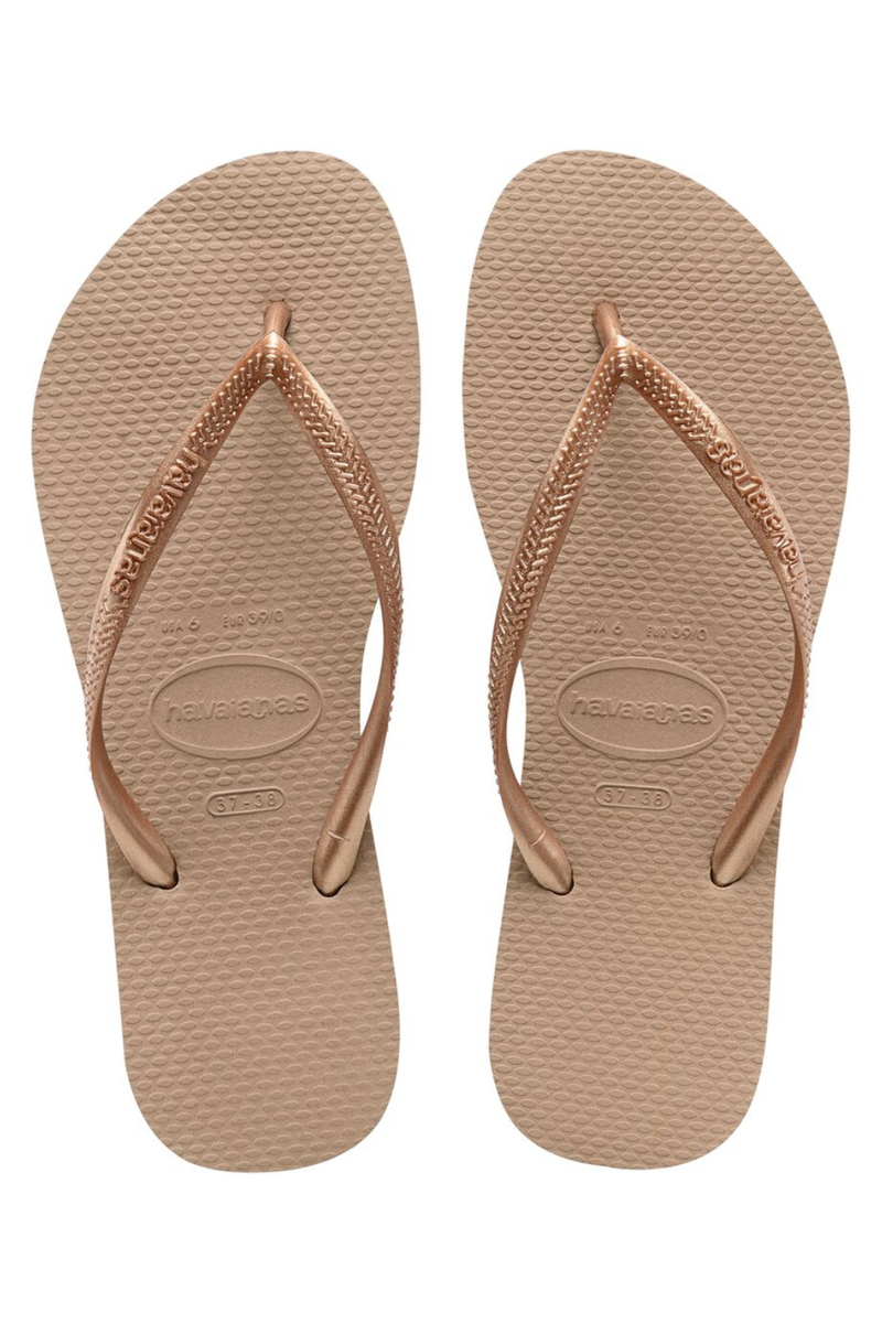 Havaianas Slim Flip Flops Rose Gold