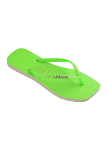 Havaianas Slim Square Glitter Neon Beige/Green