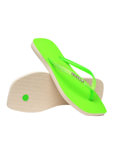 Havaianas Slim Square Glitter Neon Beige/Green