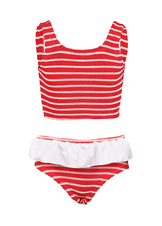 Kids Olive Bikini Red/White - ONE SIZE - Bikini