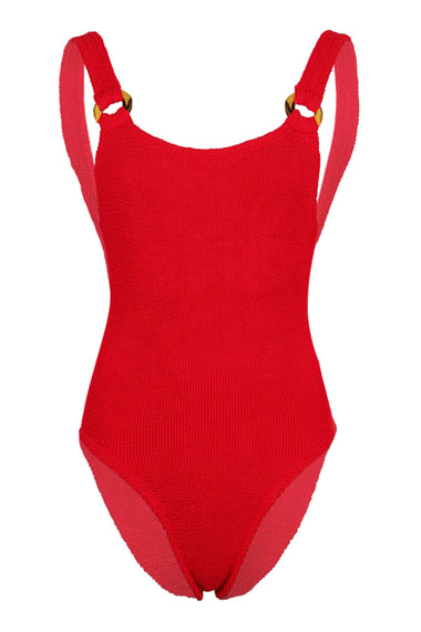 Domino One Piece Metallic Crimson