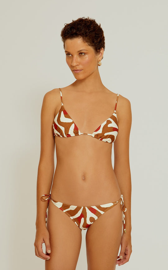 Long Triangle Bikini Top Kalahari