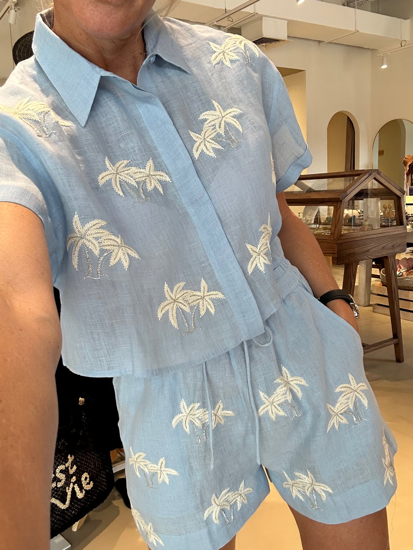 Load image into Gallery viewer, Light Blue Palm Tree Set
