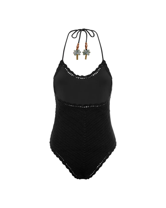 Load image into Gallery viewer, The Crochet Halter One Piece Palm Beach
