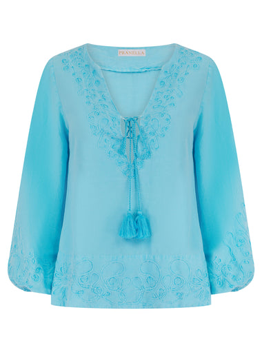 Izzadora Neon Blue Top - Top