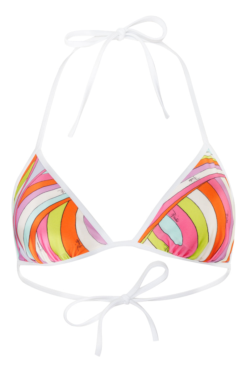 Iride Print Triangle Bikini Top Multicolor