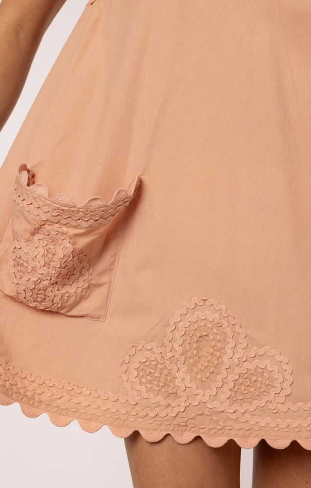 Load image into Gallery viewer, Poplin Low Back Dress In Bronze
