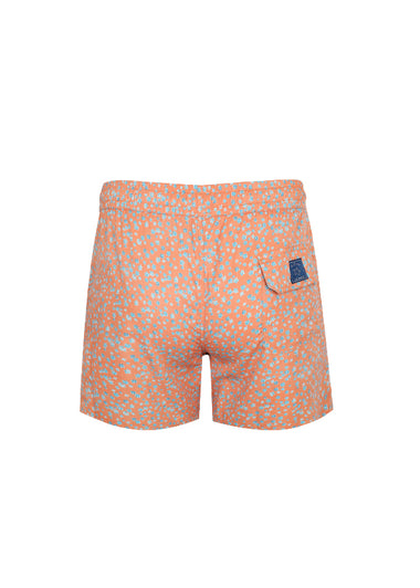 Boys Swimshorts Orange Flowers