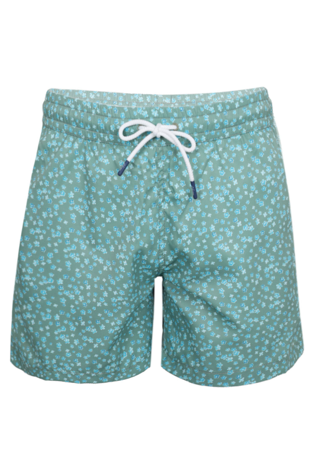 Men Swim Short Kaki Flowers