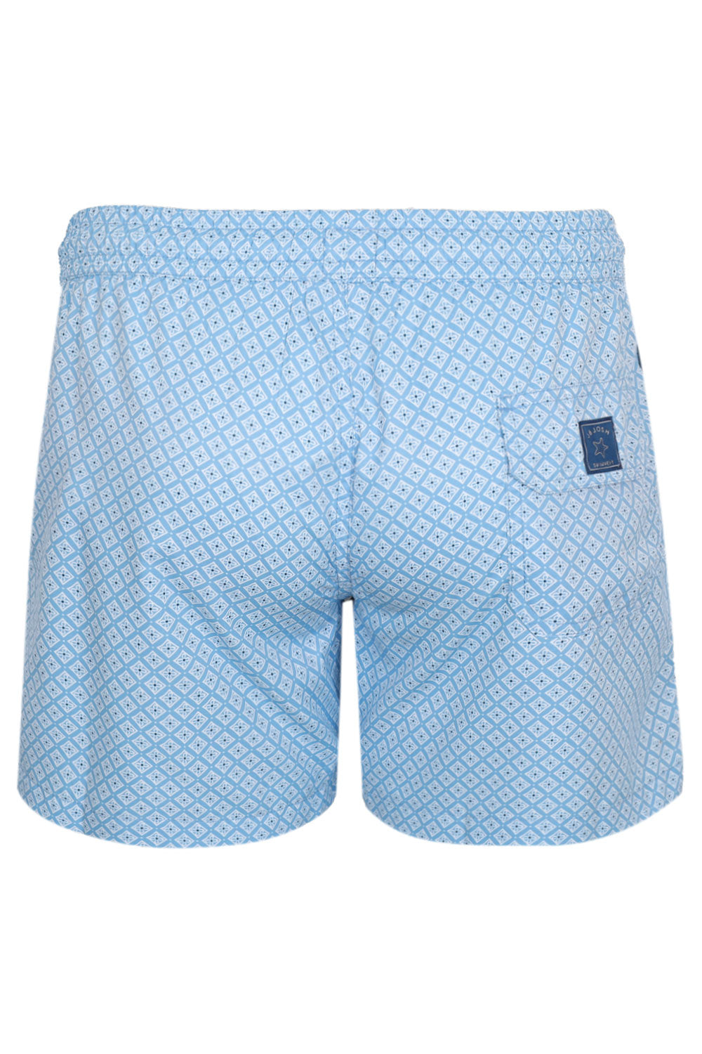 Men Swim Short Sky Blue Geo