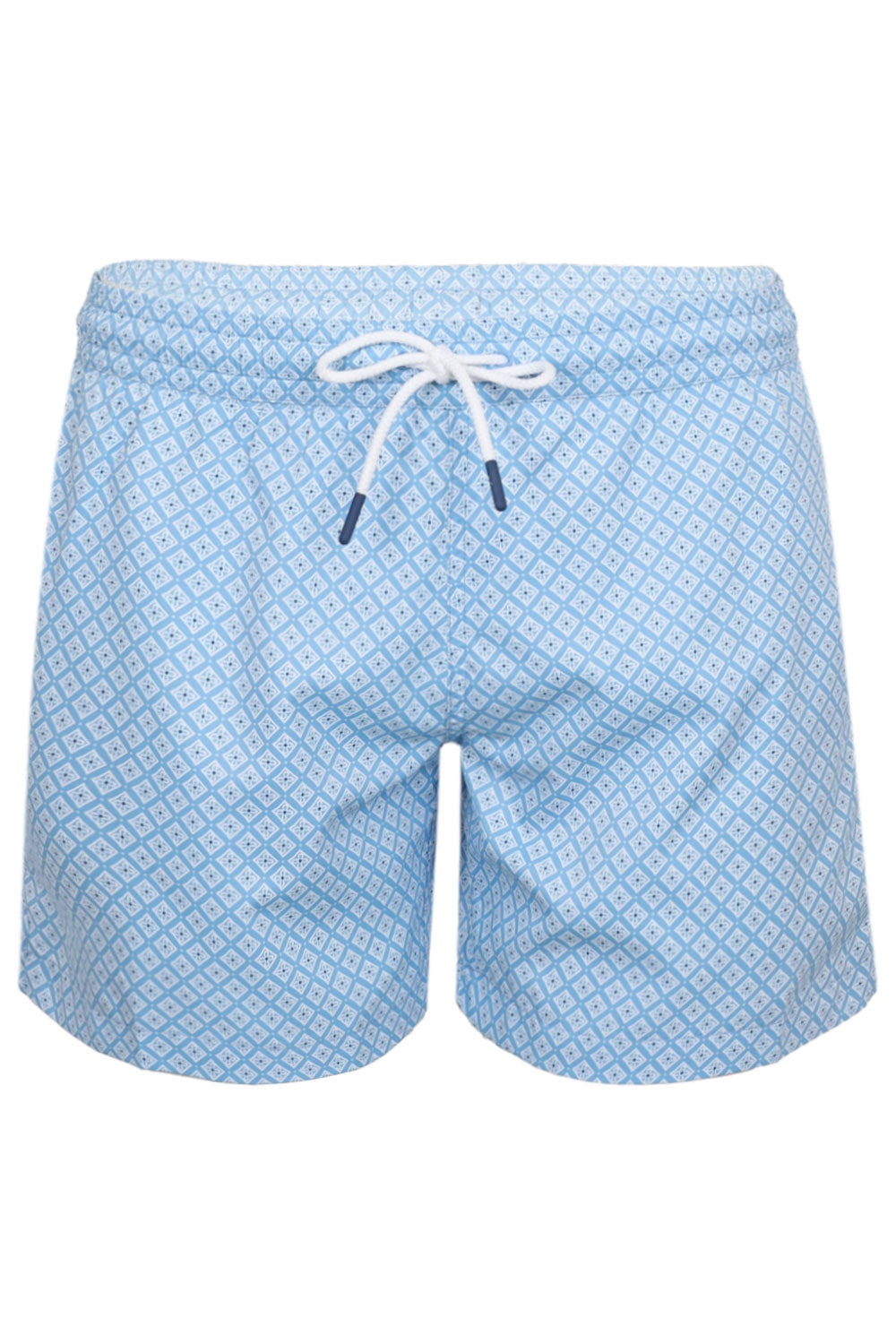 Men Swim Short Sky Blue Geo
