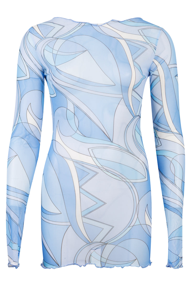 Mini Mesh Dress Blue