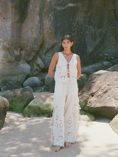 Sadie Pants Serpentine Broderie - Trousers