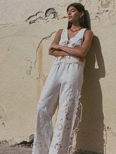 Sadie Pants Serpentine Broderie - Trousers