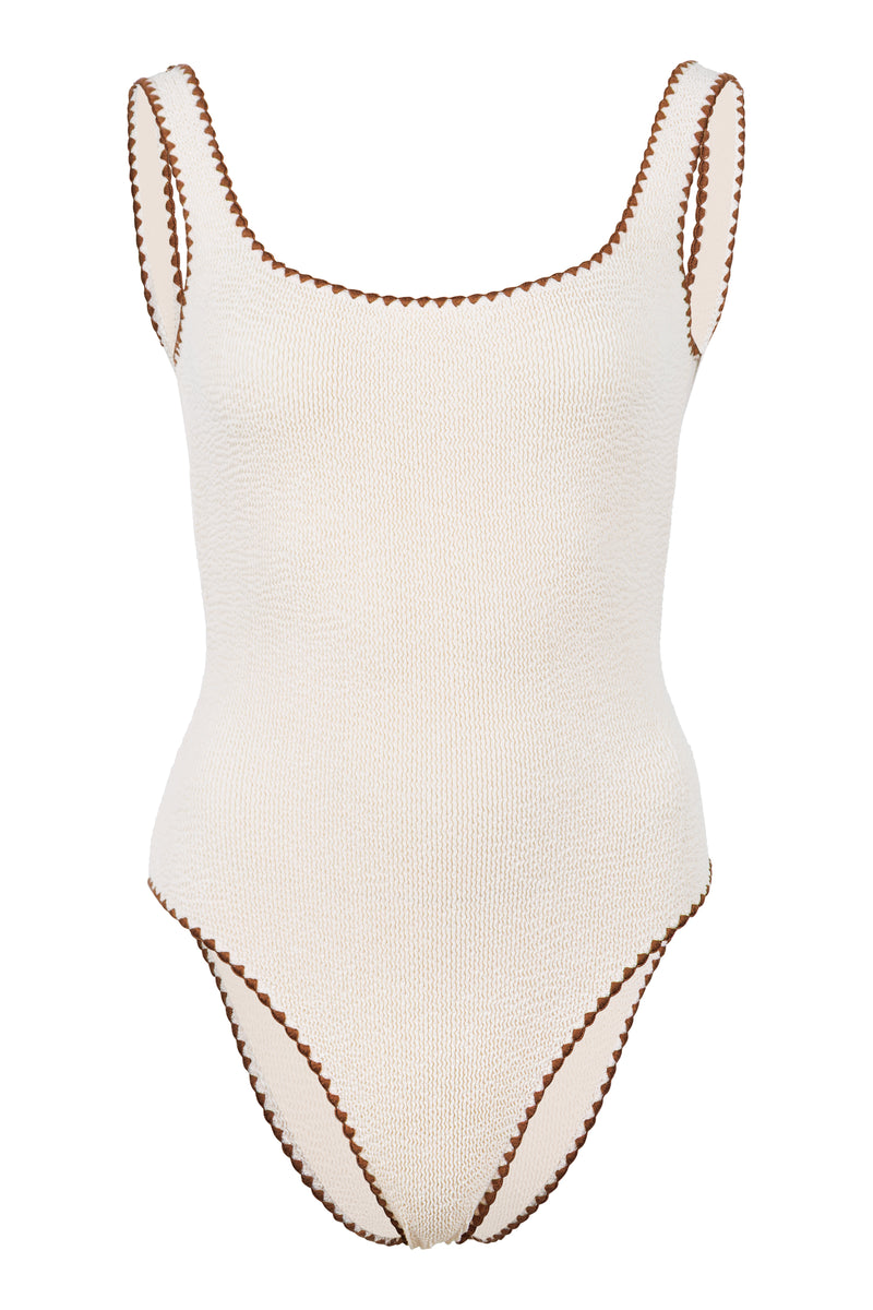 Lora Crinkle One Piece Beige