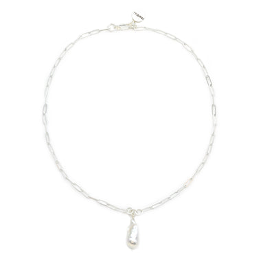 Lotus Pearl Chain Necklace - Necklace