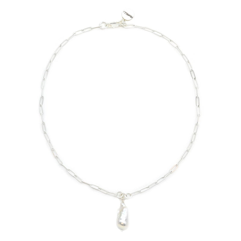 Lotus Pearl Chain Necklace