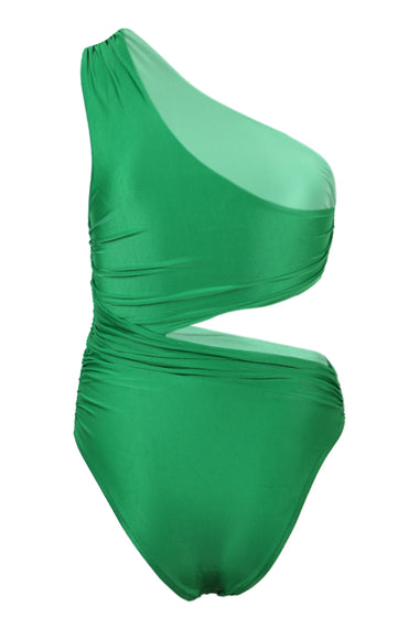 Cut Out One Shoulder One Piece Verdant