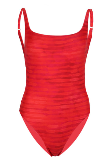 Thin Strap One Piece Stripe Flora