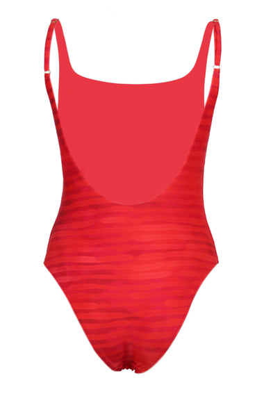 Thin Strap One Piece Stripe Flora