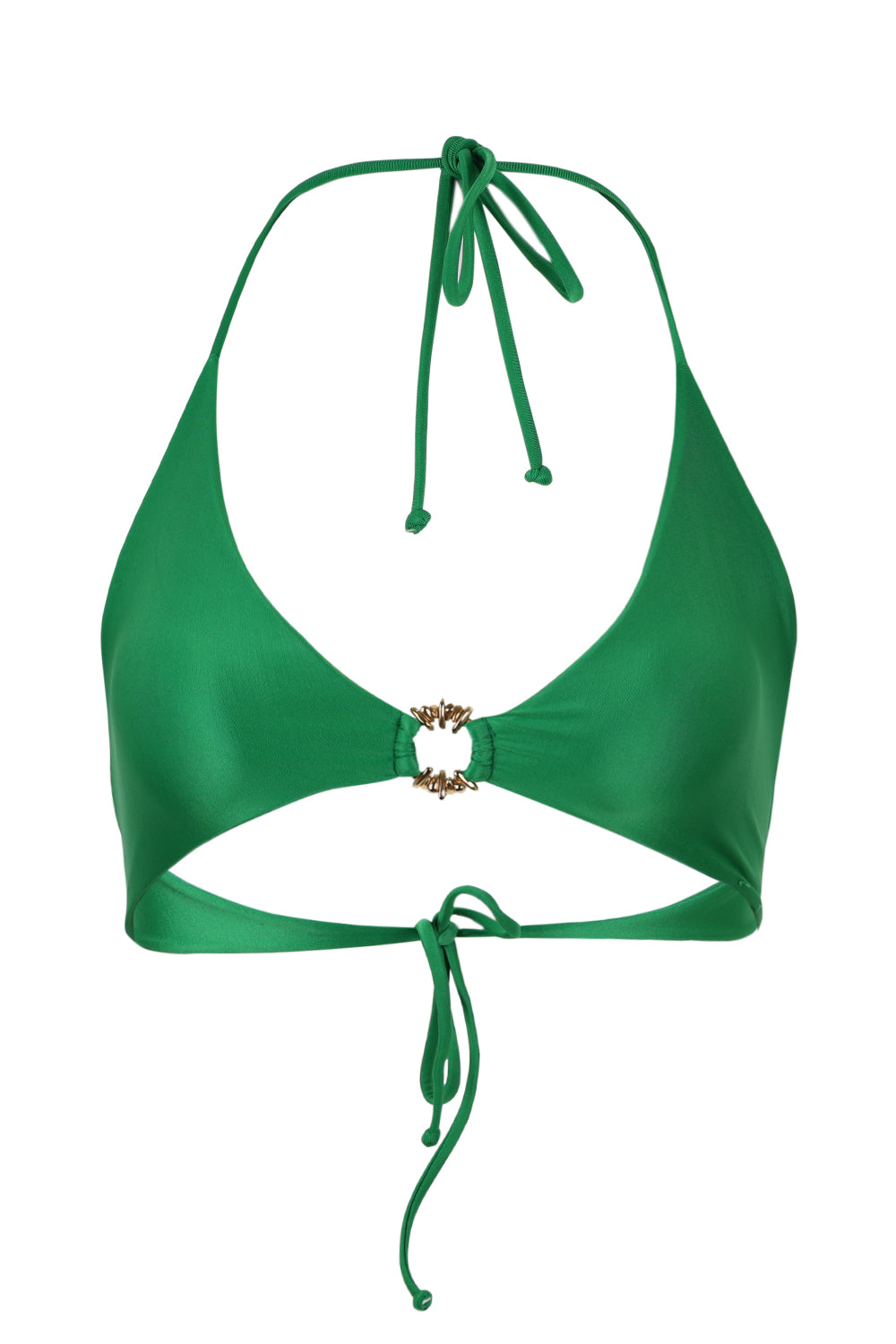 Triangle Front Detail Bikini Top Verdant