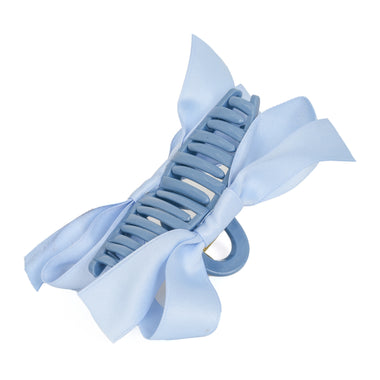 Large Claw Clip With Bow Light Blue - Hair Accesories