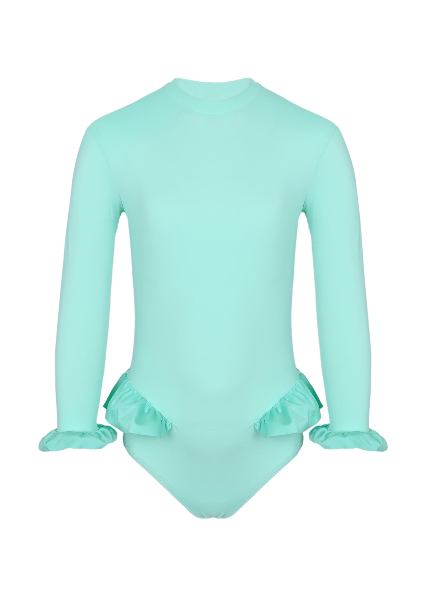 Load image into Gallery viewer, One Piece Baby Long Sleeves Aqua , Recycled, UPF 50+

