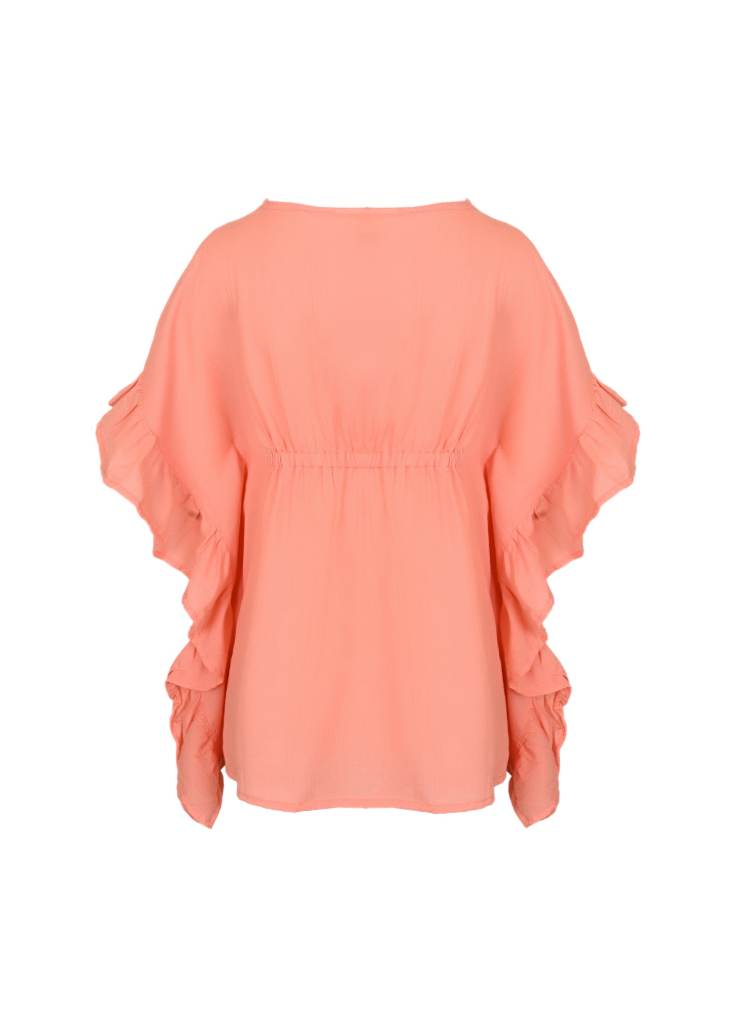 Load image into Gallery viewer, Caftan For Girls Cotton Gauze with Pompoms Neon Coral - Kaftan

