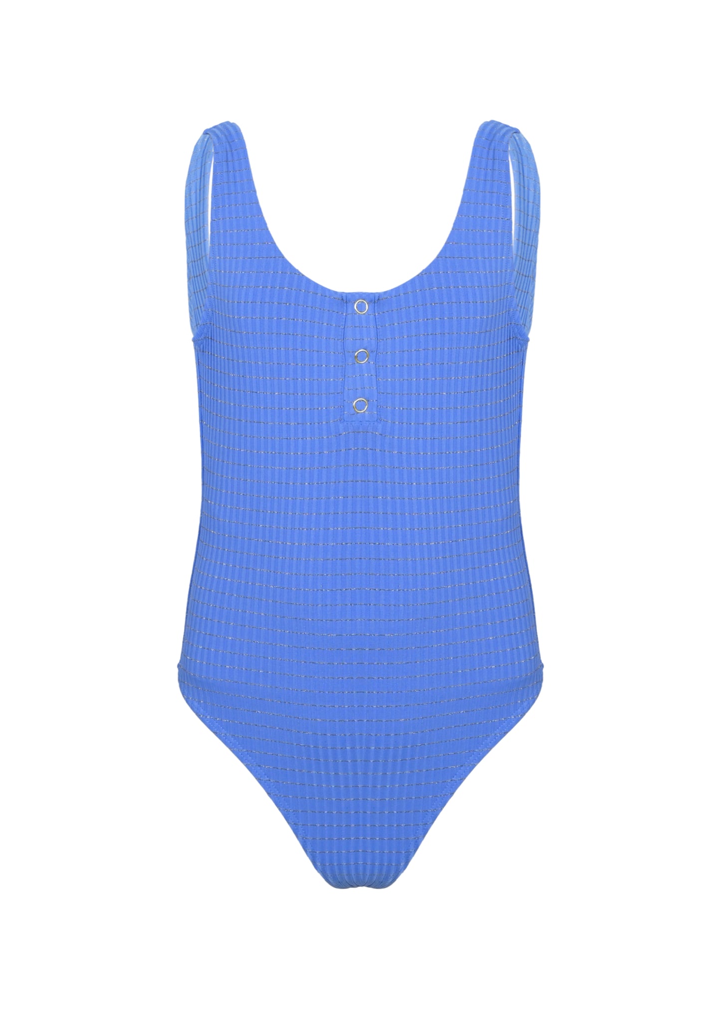 One Piece Swimsuit Lurex Blue - One Piece