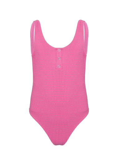 One Piece Swimsuit Lurex Pink - One Piece