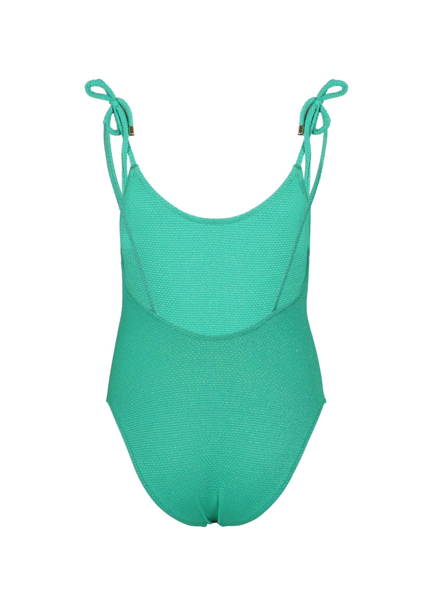 Load image into Gallery viewer, One Piece Swimsuit Lurex and Ties Peacock Green - One Piece
