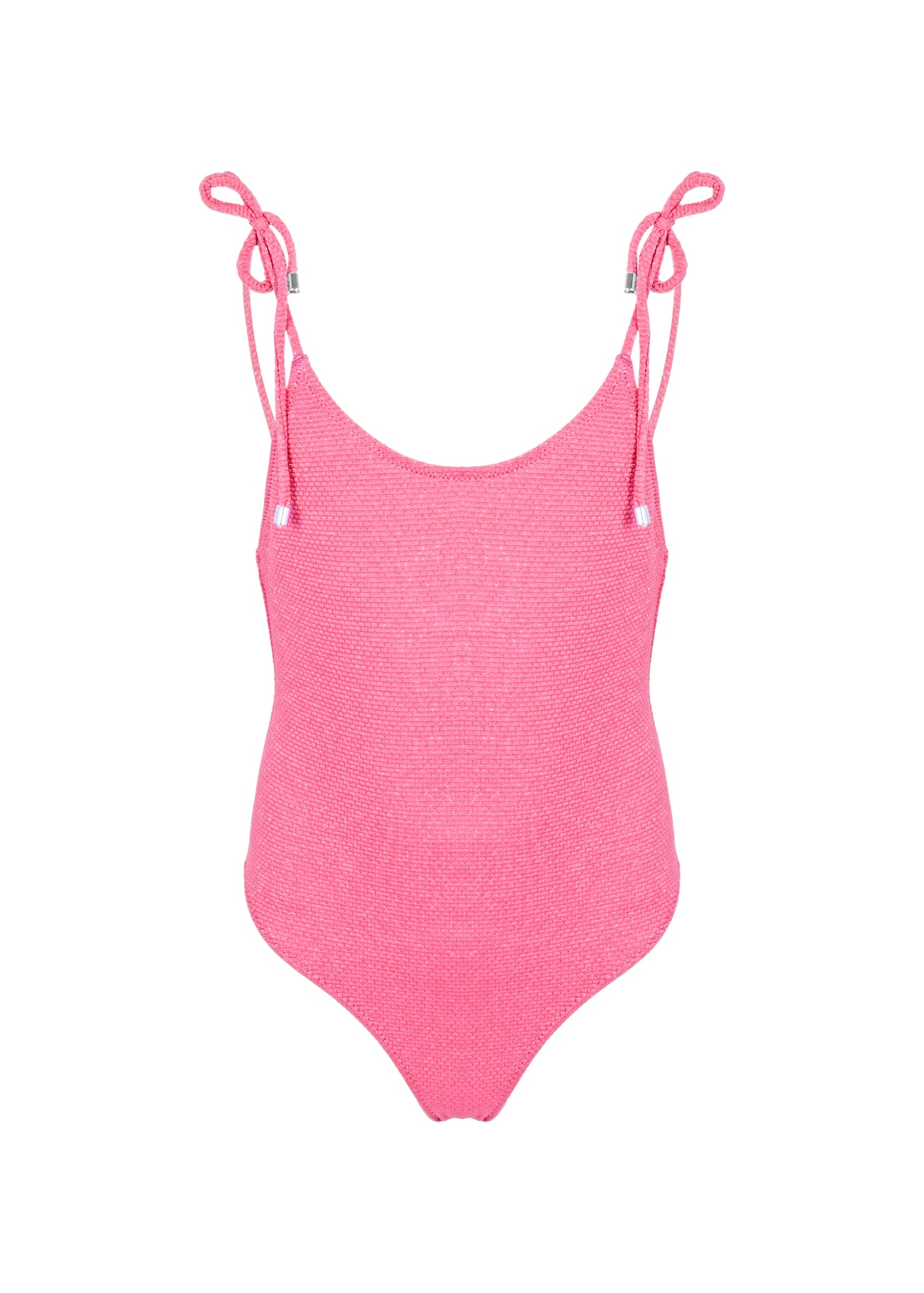 One Piece Swimsuit Lurex and Ties Pink - One Piece