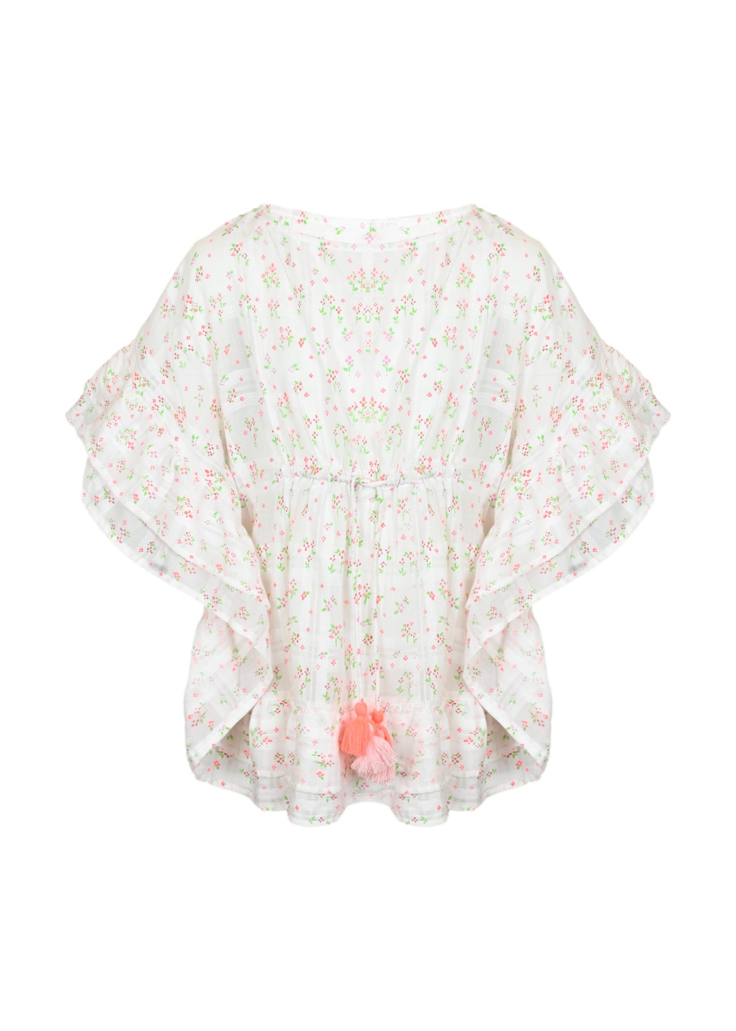 Load image into Gallery viewer, Printed Suzanna caftan with pompoms - Kaftan

