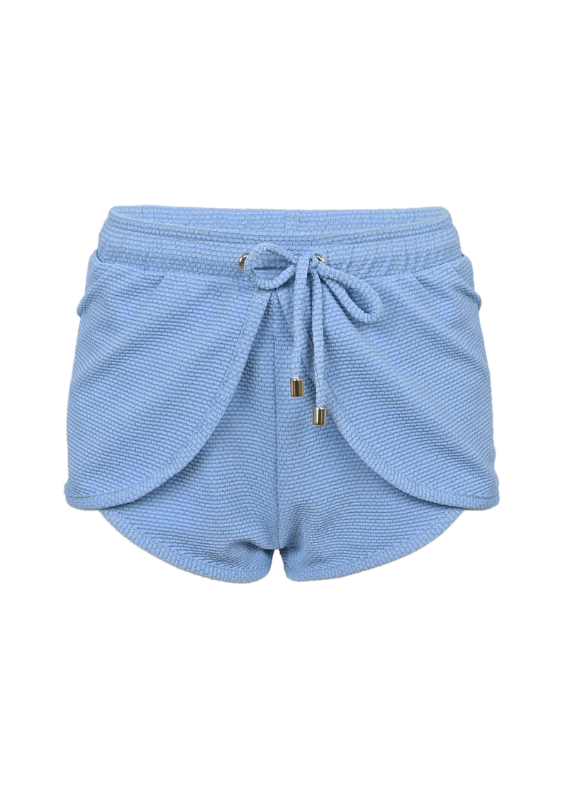 Short Lurex and Ties Light Blue