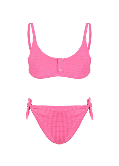 Two pieces swimsuit lurex and Ties to Tighten - Bikini
