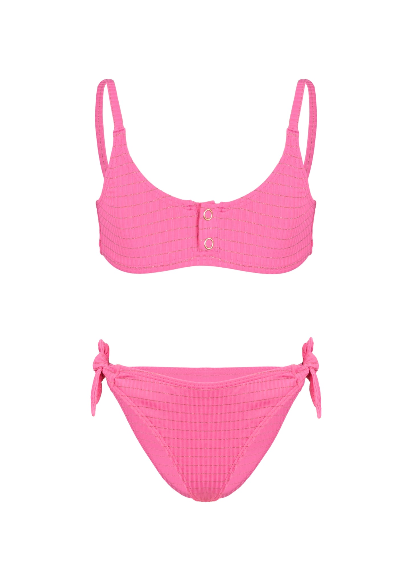 Load image into Gallery viewer, Two pieces swimsuit lurex and Ties to Tighten - Bikini
