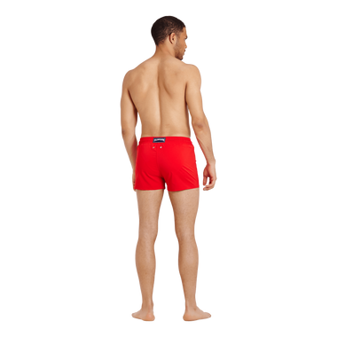 Men Fitted Stretch Swim Short Red - Men’s Swim Shorts