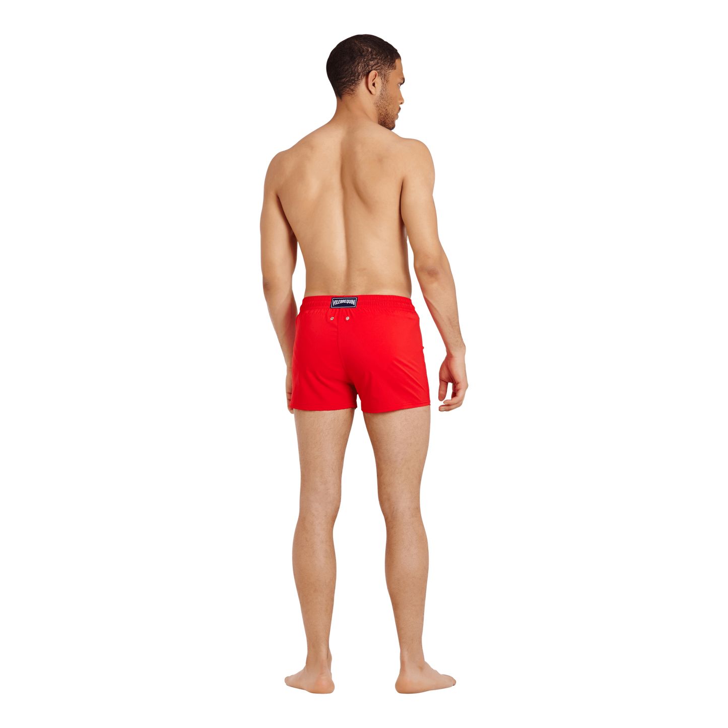 Load image into Gallery viewer, Men Fitted Stretch Swim Short Red - Men’s Swim Shorts
