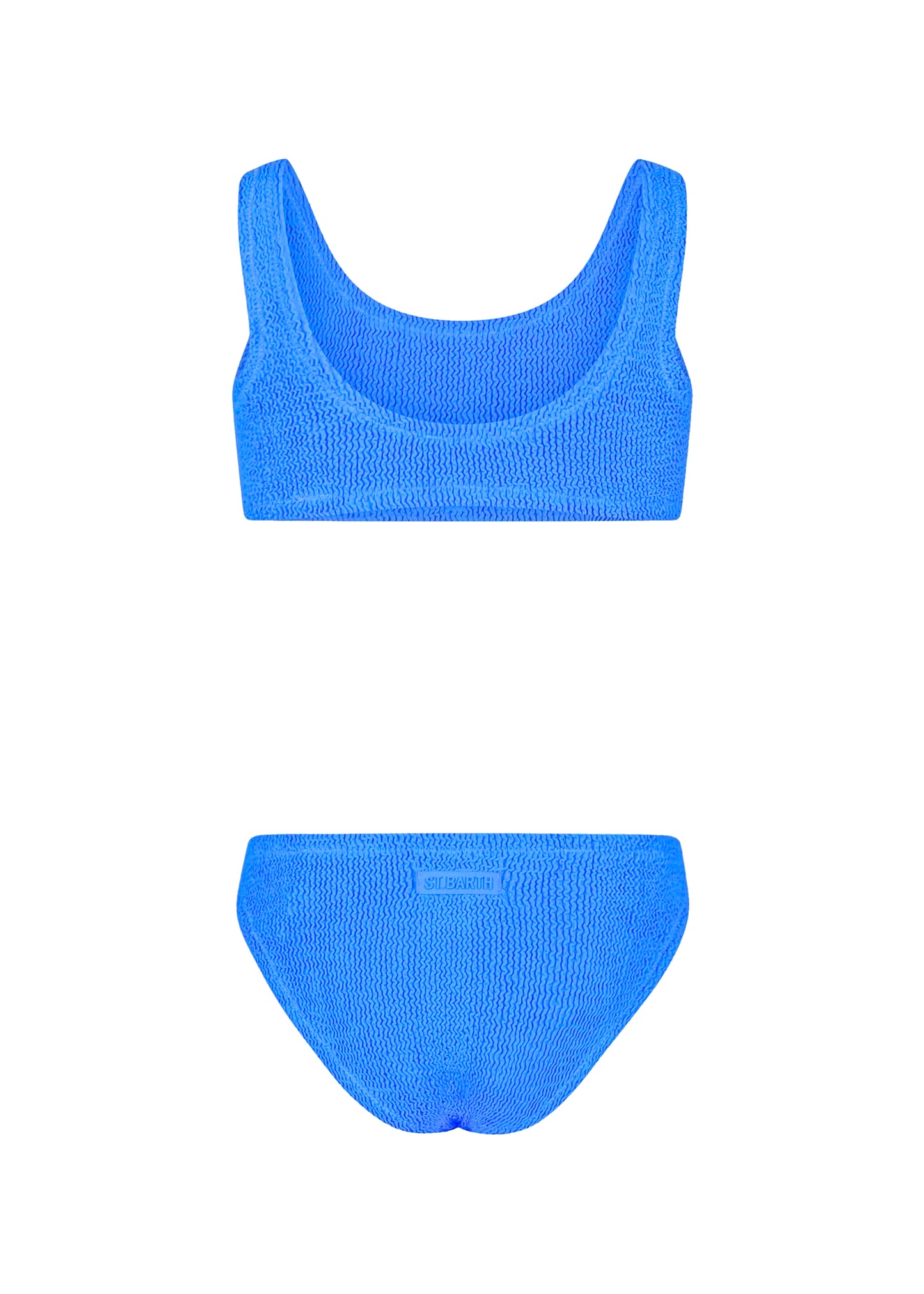 Load image into Gallery viewer, Girl blue classic crinkle bikini Baker - Bikini

