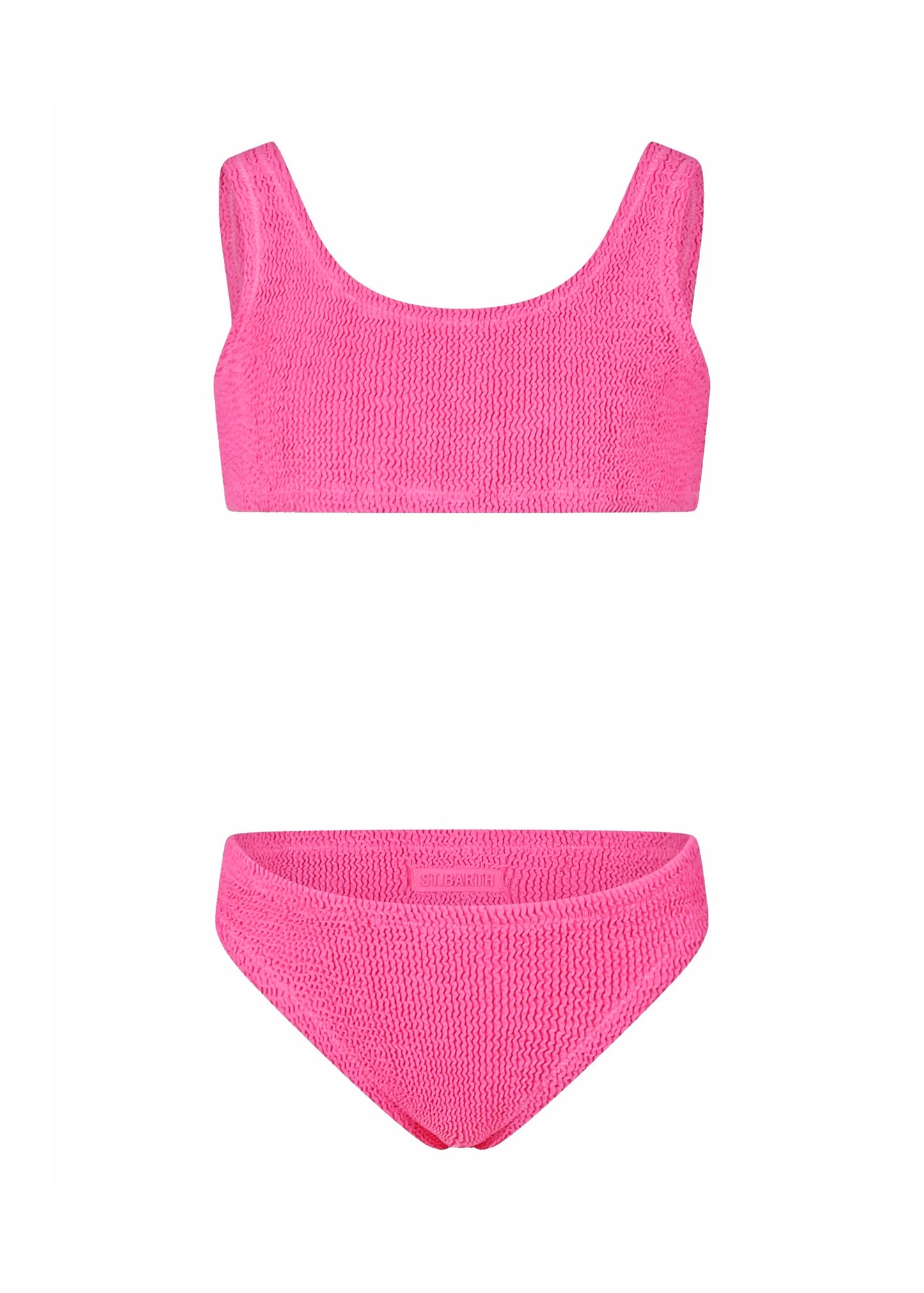 Load image into Gallery viewer, Pink crinkle classic bralette bikini Baker - Bikini
