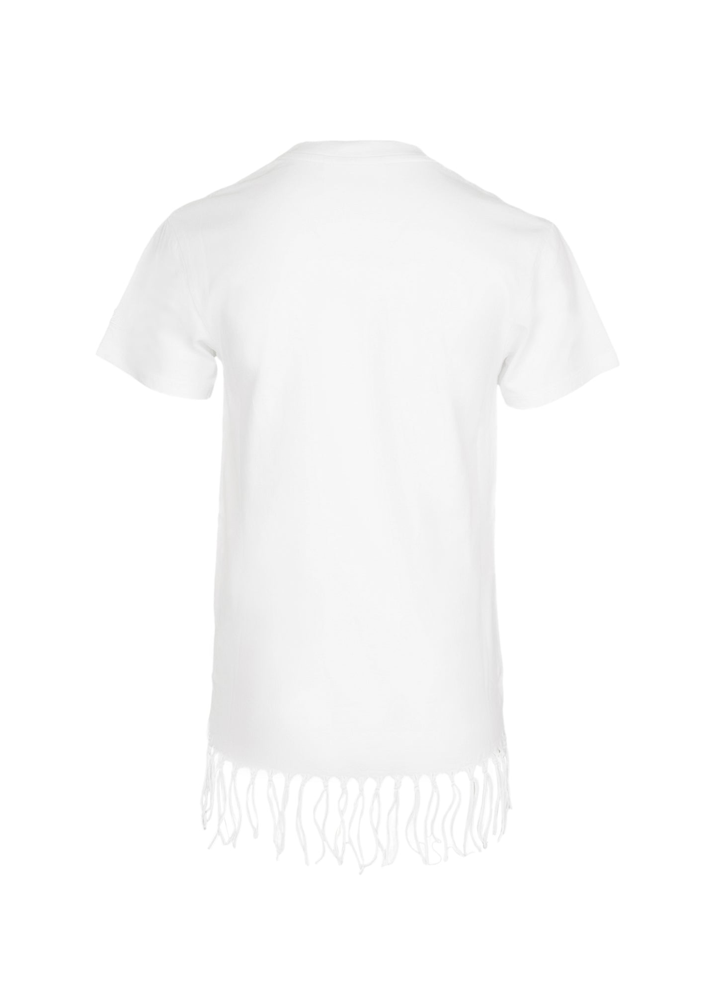 Load image into Gallery viewer, Abbey Dress with Fringe Terry White
