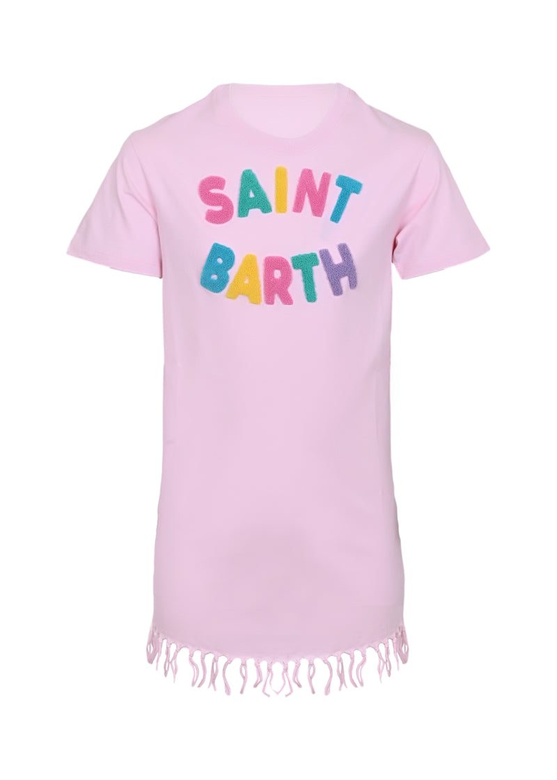 Abbey Pink Dress with Fringes