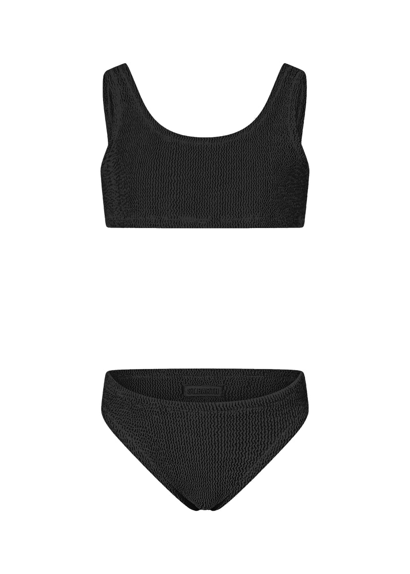 Black crinkle classic bralette bikini Baker