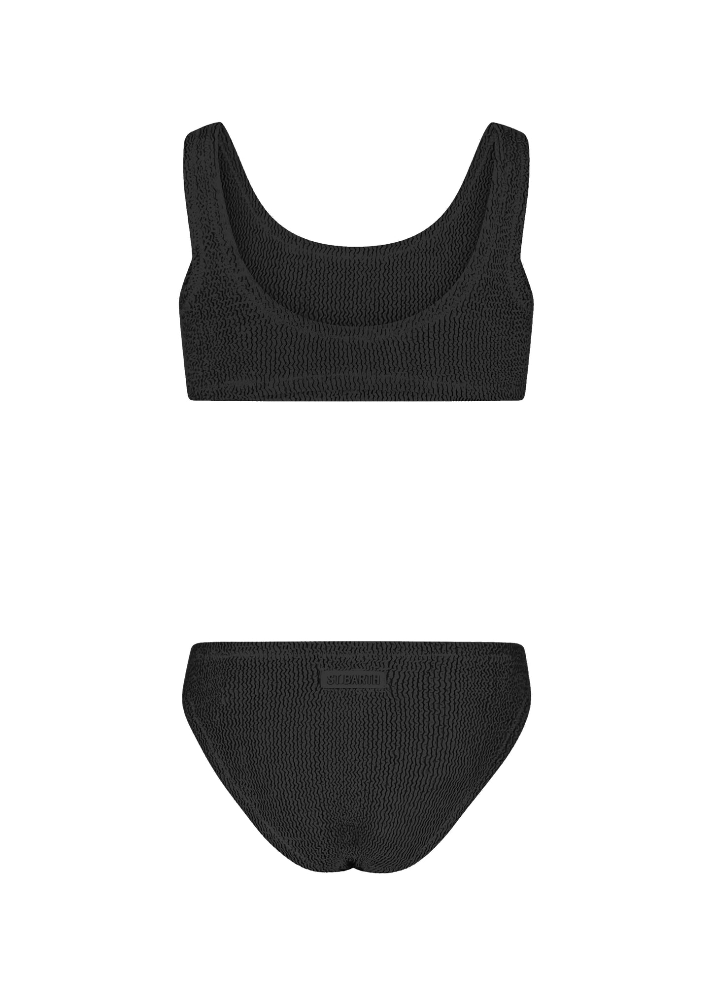 Load image into Gallery viewer, Black crinkle classic bralette bikini Baker - Bikini
