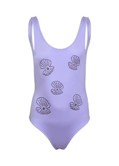 Cara Shiny Strass Shell One Piece Swimsuit - One Piece