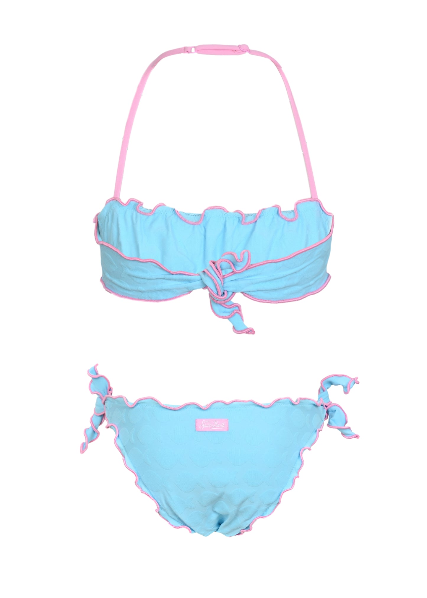 Load image into Gallery viewer, Emy Bandeau Bikini with Fish Embossed - Bikini
