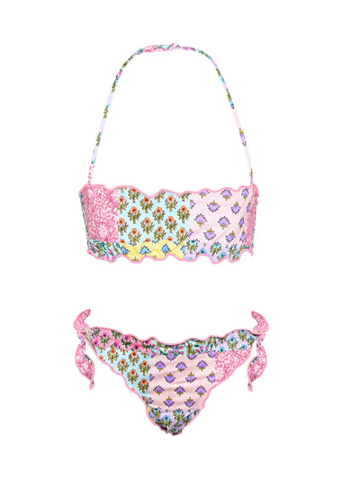 Emy Bandeau Bikini with Radical Patch Print - Bikini