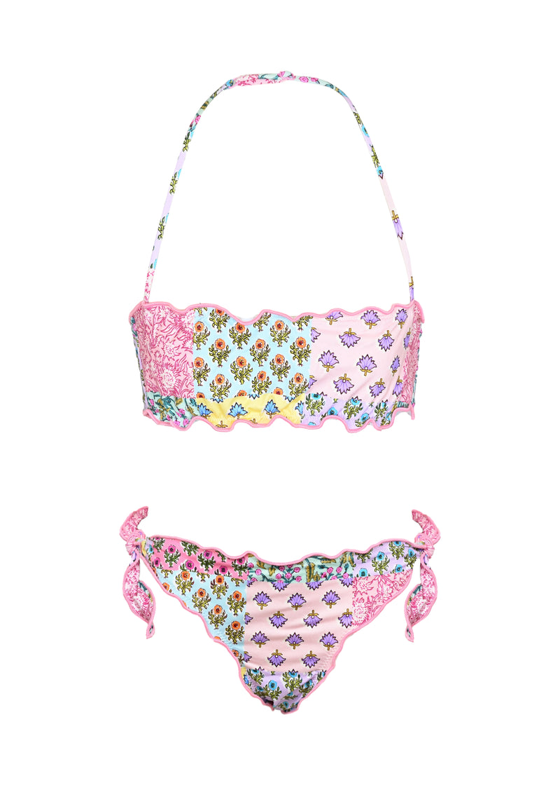 Emy Bandeau Bikini with Radical Patch Print